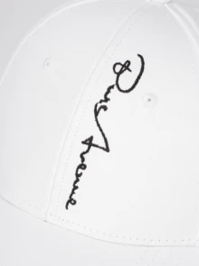 1 pieza Gorra de béisbol casual para hombres con bordado de letras - Blanco - Ver 3