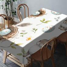 1pc Easter Tablecloth With Rabbit & Egg Design, Suitable For Spring/Summer Decoration, Easter Gift, Indoor/Outdoor, Easter Party & Home Decor, Easter Decorations, Farmhouse Decor - Multicolor - View 43