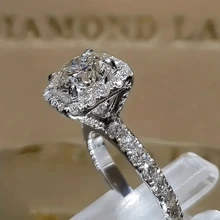1pc Fashionable Imitation Paved Diamond Ring, Women Wedding/Engagement Ring