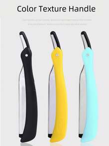 Hairdressing And Barbering Razor Blades Replacement Professional Shaver For Men And Women To Trim Sideburns Neck Shaving Facial Shaving Eyebrow Trimming Shaving Head Handle Plastic Shaver Shaving Tools