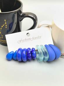 10 sztuk/zestaw Przecinek Drop Cute Kolczyki Sztyfty & Kolczyki w Kształcie C Combo