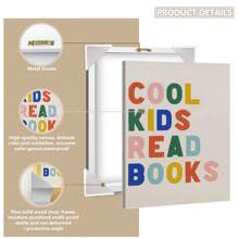 1pc, Canvas Hanging Picture, Framed Decorative Painting, Poster, Wall Art, Chic And Cool Young People Love Reading Canvas Wall Art - Bright Colors, Simple Design, Suitable For Game Rooms, Classrooms And Home Decor - Perfect For Young People's Rooms And Living Spaces Gifts Birthday Graduation
