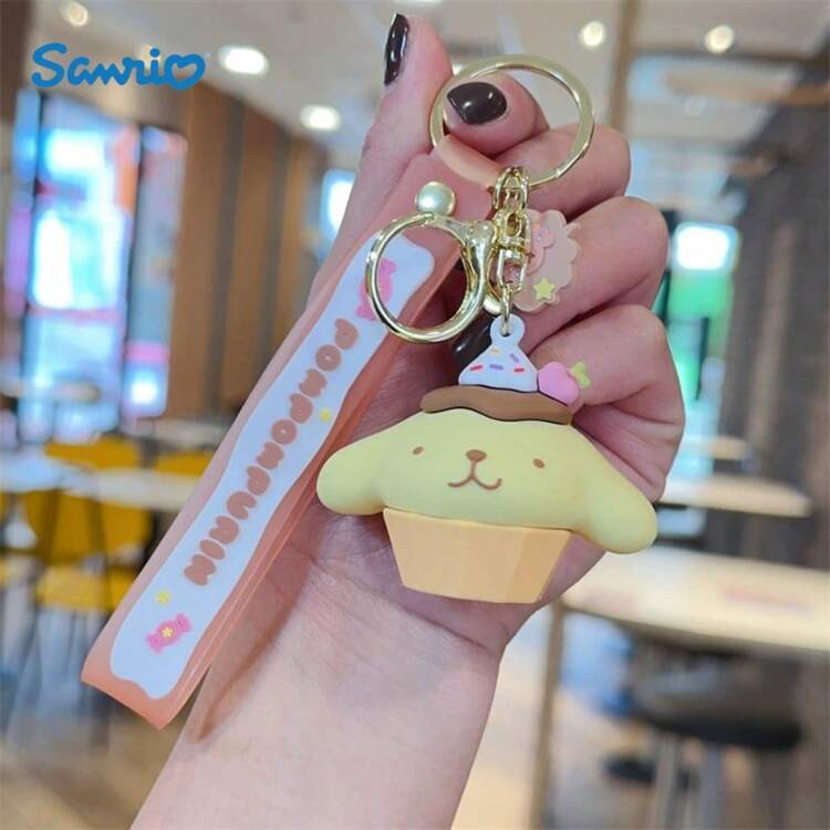 SANRIO 1PC.Cartoon Family Snack Series Cute Keychain Lovers Car Bag Hanging Exquisite Gifts - Multicolor - View 14
