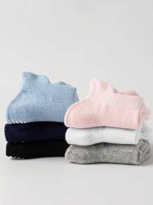 1/3/6 Pairs Plain Color Anti-Slip Infant & Toddler Floor Socks - Boys & Girls, Soft Dotted Grip Socks For Playmat, Trampoline, Indoor Crawling/Walking, Suitable For Daily Wear - Multicolor - View 4