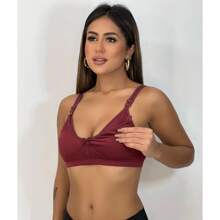 Plus Size Nursing Bras - Burgundy - View 2
