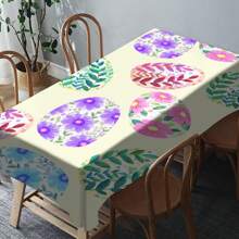 1pc Easter Tablecloth With Rabbit & Egg Design, Suitable For Spring/Summer Decoration, Easter Gift, Indoor/Outdoor, Easter Party & Home Decor, Easter Decorations, Farmhouse Decor - Multicolor - View 71