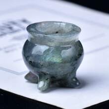 精美的天然水晶雕刻香炉，独特的设计，疗愈水晶，蕴含能量的石头，能量疗愈冥想石，非常适合家居装饰和送礼，口袋装饰，节日礼物，来自品牌 CUPIDCRYSTAL - 爐子 - 查看 4