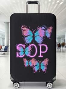 Butterfly Pattern Luggage Compartment Lid 18-32 Inch Flexible Luggage Compartment Lid, Suitable For 18-32 Inch Luggage Compartment Lid Anti Scratch Protector Luggage Compartment Protector Luggage Compartment Lid Protective Cover Dust Cover Suitcase Dust Cover Travel Accessories Luggage Cover Suitcase Cover Travel Case Cover Luggage Protector For Back To School For Travel For School For Business For Outdoor Waterproof - Multicolor - View 35