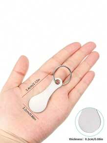 1pc Stainless Steel Supermarket Shopping Cart Token Keychain, Keyring Pendant, No Coin Needed, Convenient Christmas Gift - Multicolor - View 6