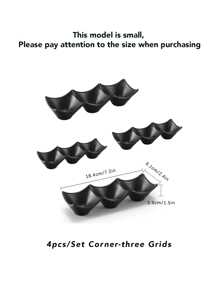 1pc/4pcs Seasoning Dip Bowl, Sturdy And Shatterproof, For Dips And Condiments, Sauce Tray, Snacks, Side Dishes, Cheese And Ketchup, Ideal Kitchen And Restaurant Match, Christmas Gift,School Supplies