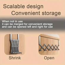 Multi-Function No-Drill Stainless Steel Hanging Hook, Door Back Towel Robe Hat Storage Rack, Space Saving Door Hook