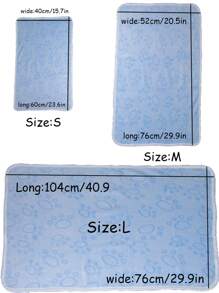 1pc Grey Paw Patterned Fleece Pet Blanket For Small And Medium Sized Cats And Dogs, Suitable For All Seasons Sleeping - Grey - View 3