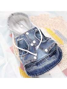 1pc New Hooded Harness Vest, Suitable For Small Dogs Like Poodle, Bichon Frise, Teddy, Spring/Autumn Pet Clothes