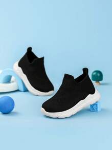 Infant/Toddler Casual Shoes, Breathable Soft Non-Slip Sports Sneakers, Versatile All Season - Black - View 6