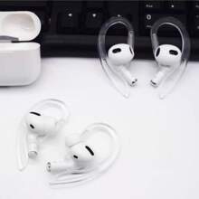 2pcs Transparent Earphone Anti-Lost Ear Hooks Compatible With Apple Bluetooth Earphones, Ear Hooks, Ear Clips, Ear Caps, Soft Silicone Rotatable & Adjustable, TPU Material, Can Be Reshaped After Hot Water Treatment - Transparent - View 7
