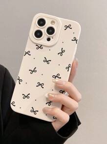 Precise Hole Edge Bowknot Painted Anti-Fall Phone Case Compatible With Iphone 16/IPhone 16 Pro/IPhone 16 Plus/IPhone 16 Pro Max, P14 Pro Max 3D, P13 Cartoon P11 Painted P12 Anti-Fall XR Cartoon 78GES2 Phone Case XS, Compatible With Iphone P15, Series, Redmi Series