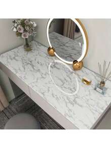 1 Roll Self-Adhesive White Marble Vinyl Contact Paper, Waterproof Wallpaper For Kitchen Cabinets, Countertops, Furniture, Room Decor, In Stone And Wood Style, Easy To Apply And Remove, Random Patterns And Stripes Gifts Birthday Graduation Home Decor Wall Decor Bathroom Decor Bedroom Decor Room Decoration Stuff Living Room Decor House Decor Home Decor Living Room Wall Art Wall Paper Stickers Personalised Stickers