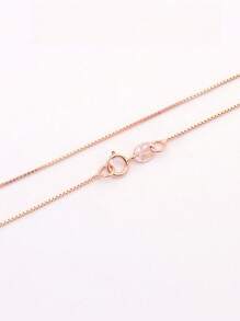 Simple S925 Sterling Silver Necklace, Rose Gold Color Necklace, Versatile Fashionable Silver Necklace, Great Gift For Girlfriend, Valentine's Day, Birthday, Anniversary, Thanksgiving, Mother's Day - Rose Gold - View 14