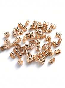 200pcs Alloy Butterfly Scroll Earring Backs - Secure Stopper Caps For DIY Jewelry Making - Studs & Posts