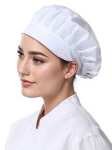 10/5/2/1 Stück atmungsaktive Arbeits-Mütze aus Polyester-Stoff, verstellbare Mesh-Kochmütze, Gastronomie-Service-Mütze mit Gummizug-Verschluss, volles Mesh-Koch-Haarnetz für Unisex, öldicht, kurzer Schirm mit Kordelzug-Verschluss