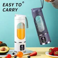 1500mAh USB Rechargeable Portable Milkshake Blender With LED Display, 12-Blade, Mini Juice Blender For Instant Nutrition