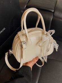 Bowling Ball Bag For Women New Fashion Seashell Shaped Versatile Shoulder Crossbody Bag Niche Commuting Handbag