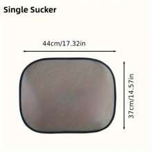 2 件装汽车车窗侧网状遮阳帘，车内防晒窗帘遮阳挡热 - 黑色 - 查看 5