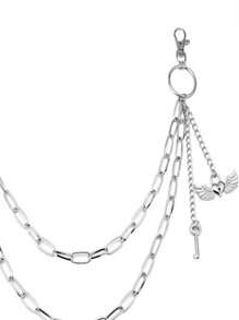 1 件女士链式腰带腰链配饰，朋克链街头时尚