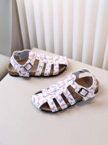 1 Pair Toe-Covered Adjustable Back Strap Fashion Beach Holiday Sandals - Multicolor - View 2