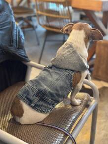 1pc New Hooded Harness Vest, Suitable For Small Dogs Like Poodle, Bichon Frise, Teddy, Spring/Autumn Pet Clothes