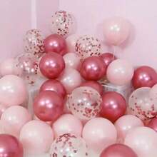 30pcs Pink Latex Balloons Set, 10/12 Inch, Suitable For Birthday, Wedding, Proposal, Anniversary And Other Occasions, Vivid Pink Party Decoration Gifts Graduation Birthday Decorations Party Decorations Bachelorette Decor Graduation Decorations Summer Beach Back To School School Supplies Room Decor - Pink - View 5