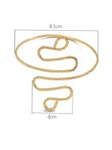 1 pieza Brazalete ancho de mujer con diseño geométrico exagerado de serpiente