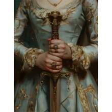 1 件维多利亚风格迪斯科镜子奢华配饰优雅女性复古海报帆布画墙艺术家居装饰无框架 - 彩色 - 查看 71