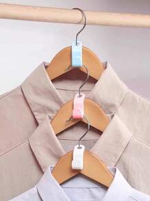 50pcs Clothing Hangers Hooks, Stackable Coat Hooks For Wardrobe Organizer, Space Saving Multi-Function Home Hanging Clips - White - View 2