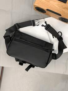 Crossbody Bag, Men's Cycling Bag, Brand Shoulder Bag, Multifunctional Motorcycle Function Bag, Chest Charter Bag, Backpack, Mailman Bag