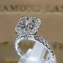 1pc Fashionable Imitation Paved Diamond Ring, Women Wedding/Engagement Ring