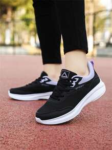 女士夏季网眼运动鞋、黑色运动鞋、厚底网球鞋，适合日常休闲、健身、跑步 - 彩色 - 查看 10