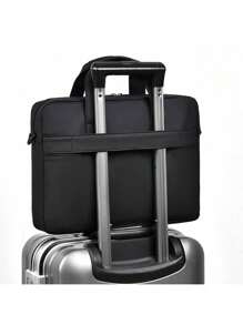 Fashionable Film - Leather Shoulder Bag: Roomy Interior For 14 Or 16 - Inch Laptop, Mobile, And Office Gear Hand Bag - Black - View 6