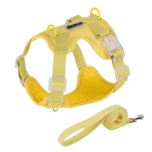狗狗胸背带套装，防逃脱背心式胸背带，采用柔软网布面料，肩带可调节，带有反光条，适合幼犬和幼猫。欢迎光临LUCKYPAW店铺。 - 彩色 - 查看 25