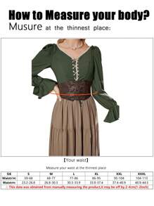 1pc Women's Brown Lace Elastic Waist Band, Sexy Waist Cincher Suitable For Commute, Party, Street Photography And Other Occasions