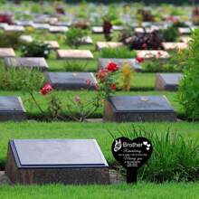 Concrete Tombstone Marker: Waterproof Acrylic Tombstone, For Commemorating Deceased Brothers - Suitable For Cemetery Memorial Garden Marker, Outdoor Yard Gravesite Decoration, One Piece; Memorial Sign For Loved Ones, Acrylic Sun-Blocking Memorial Stake, Memorial Stake, Acrylic Gravesite Marker, Easter Black Memorial Garden Stake, Mourning Gravesite Stake, Outdoor Yard Gravesite Waterproof Gravesite Decoration Gifts Birthday Graduation