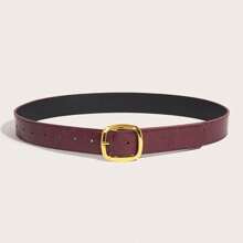 1/2/3pcs Square Buckle Belt, Minimalist American Retro Decorative Skirt Waistband, Suit, Stone Texture, Subculture, Black Pants Belt - Multicolor - View 5