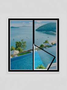 1 Stück Fensterschutz mit Reißverschluss - in mehreren Farben erhältlich | minimalistischer Stil, selbstklebendes Design, Reißverschlussschluss für einfache Montage & Entfernung, staubdicht, insektensicher & atmungsaktives Gewebe | ideal für Schlafzimmer, Wohnzimmer, Küche | perfekt für Frühling & Sommer, schützt Familiengesundheit - Schwarz - Übersicht 1