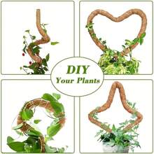 适合植物的高苔藓杆龟背竹 - 23.6/43.3 英寸可弯曲室内植物桩，适合攀爬植物的苔藓杆 - 彩色 - 查看 7