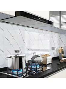 14 件 30*30 厘米自粘可移除乙烯基地板砖，防水瓷砖贴纸适用于厨房、卧室、地下室、浴室（大理石风格）家居浴室装饰浴室地毯地毯秋季装饰浴室配件