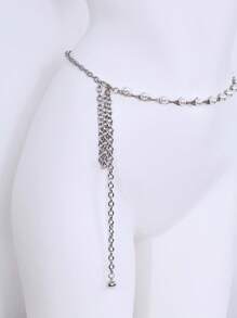 DIY Crystal Chain With Pearl Decor Waist Belt, Straps & Shoulder Strap For Dresses, Luxury Elegant Fashion Accessory' - Multicolor - View 13