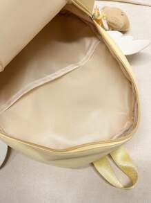 Cartoon Fashion Backpack; Beautiful Travel School Bag; Interesting Patchwork Pattern And Fashionable School Design, Backpack, School Bag.