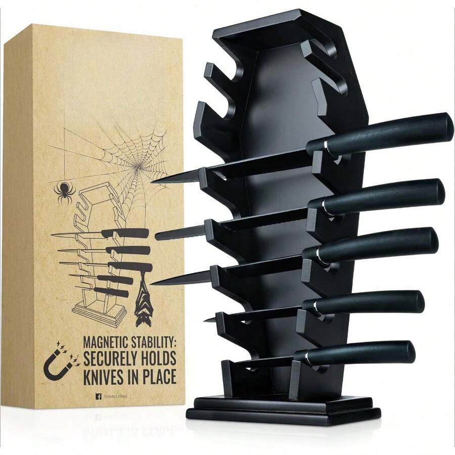 14 Pieces For 7 Kitchen Knives, Decoration For The Gothic Kitchen And Accessories For The Gothic Kitchen, Holders For Halloween Kitchen Knives, For The Gothic Kitchen, And Kitchen Utensils - 1 - 查看 1