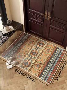 1 Piece Of Orange Living Room Large Rugs, Bohemian Style 1100g/㎡ Low Plush Material, Thickness 5mm, Soft And Comfortable Touch, Easy To Maintain Waterproof And Stain Resistant, Anti Slip Backing, Machine Washable,Area Rugs Living Room, Rugs For Bed Room,Rugs Living Room, Carpet For Living Room, Kitchen Mat,Dining,Room,Bathroom Rug, Office,Bedroom Decor,Home Decor, Room Decoration And Door Mat.