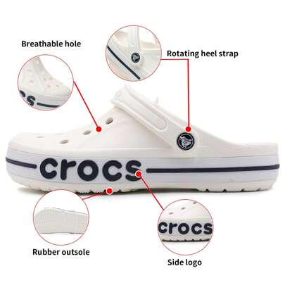 Crocs Men's And Women's Shoes, Bayaka Luoban Clog Hole Shoes, Outdoor Lightweight Breathable Fashion Casual Beach Shoes Sandals / Recommend To Order A Size Down 205089-126